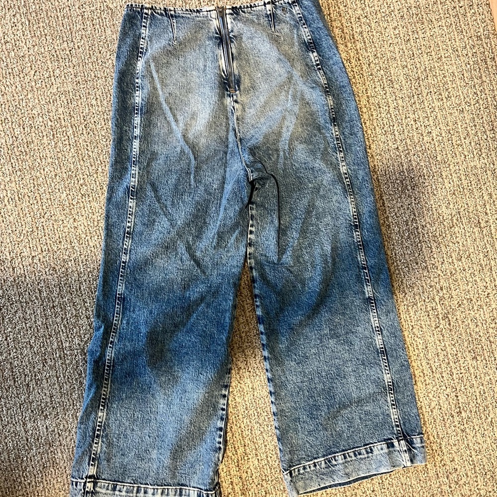 Pilcro Wide Leg Blue Jeans